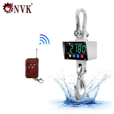 China NVK High precison Industrial 304 Stainless Steel material Waterproof hanging crane scale with wireless device for sale