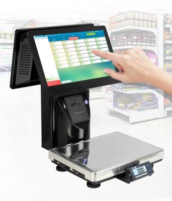 China Escala computacional de la impresión de la etiqueta del precio dual de la pantalla táctil para la tienda al por menor en venta