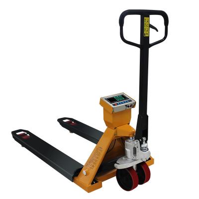 China 1/2/3 Ton Hand Pallet Truck Scales Forklift Truck Scale OIML With PU Wheel for sale