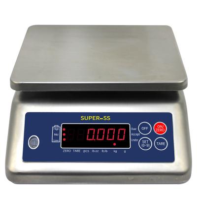 China 6/15/30 Kg Capacity Digital Counting Scale Waterproof Weighing Scale for sale