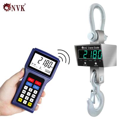 China 1/2/3/5/10T Industrial Remote Stainless Steel Crane Scale Hook hanging Weighing Scale for sale