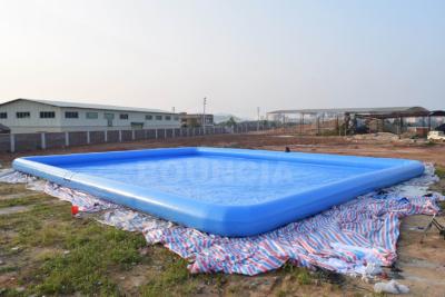 China 0.9mm PVC Tarpaulin Giant Inflatable Rectangular Water Swimming Pools For Water Park for sale