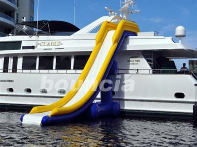 China 7.7m Long Inflatable Water Slide For Yacht , Yacht Inflatable Water Slide for sale