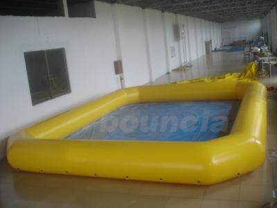 China Yellow Color Square Inflatable Water Pool For Paddle Boats for sale