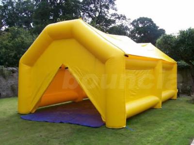 China 0.9mm PVC  Yellow Color PVC Tarpaulin Inflatable Camping Tent for sale
