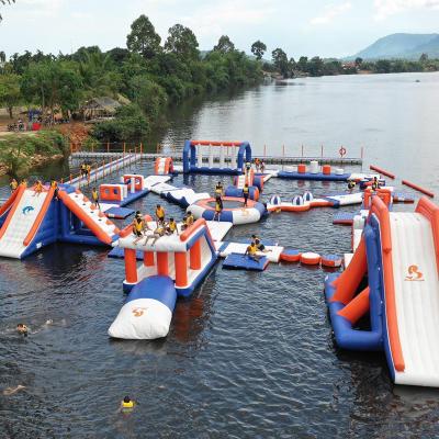 China Cambodia Water Games Inflatable Water Park Equipment For Kids and Adults for sale