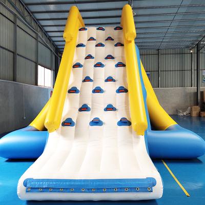 China 0.9mm PVC Tarpaulin Giant Inflatable Floating Water Slide With TUV Certificate for sale