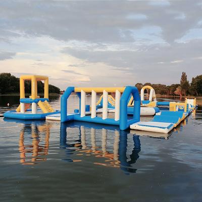 China Hungary Inflatable Water Sports Park / Kids Blow Up Water Park For Lake for sale