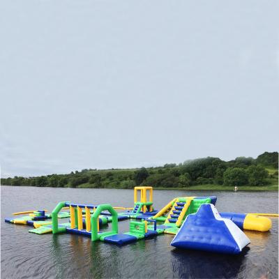 China Lake Floating Inflatable Water Park / Inflatable Water Games For Adults And Kids for sale