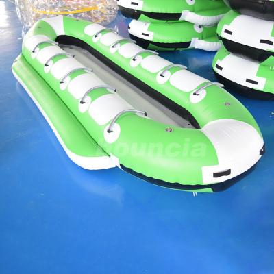 China Barco de banana inflável de 10 pessoas/cavaleiro comercial do barco de banana para jogos da água à venda