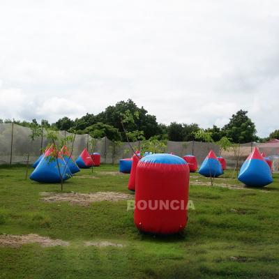 China 0.6mm PVC Tarpaulin Inflatable Paintball Bunker Airsoft Bunker Set For Shooting Games for sale