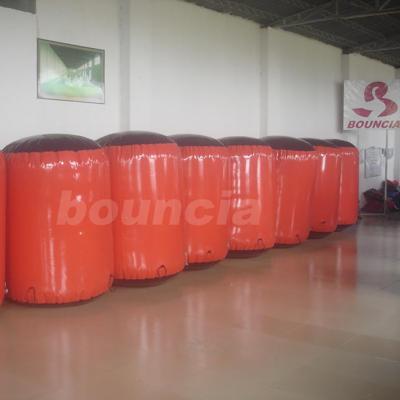 China Red Inflatable Cylinder Paintball Bunker for sale
