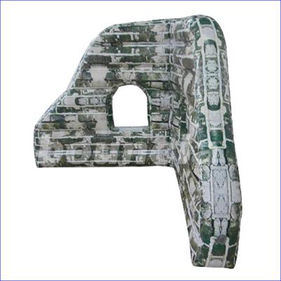 China PVC tarpaulin Mossy Inflatable Paintball Bunkers For Paintball Sports for sale