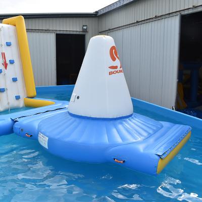 China Fire Resistant Inflatable Water Sport Blow Up Rocket Blue And White for sale