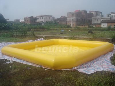 China Piscina de agua inflable al aire libre del color amarillo con las tiras del refuerzo en venta