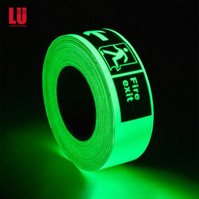China Custom Waterproof Glow In The Dark Tape Stickers For Stair Strips Emergency Exit Signs for sale