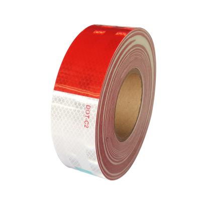 China Customized Hi Vis Reflective Caution Tape Dot Conspicuity Tape Red And White for sale