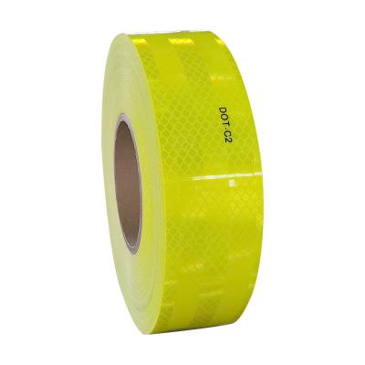 China Custom Dot Conspicuity Reflective Tape On Trucks Fluorescent Yellow Green for sale