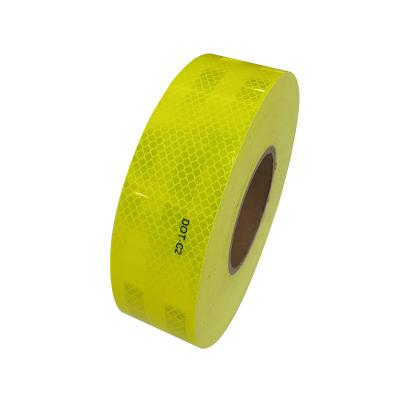 China Waterproof Fluorescent Yellow Green DOT Tape for Heavy Duty Vehicles for sale
