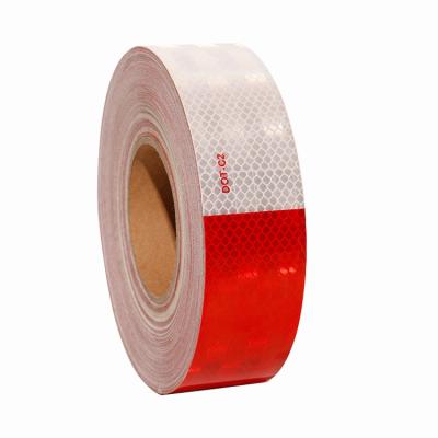 China Trucks DOT Conspicuity Retro Reflective Tape White Red Prism Type for sale