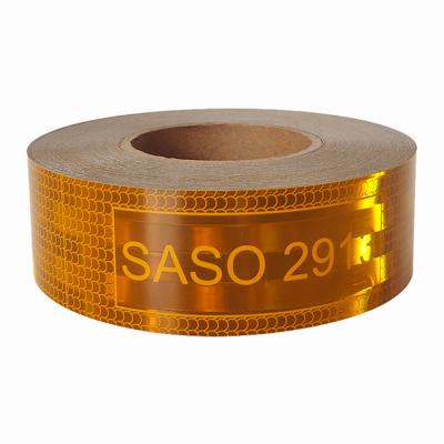 China Banda adhesiva reflectiva de alta reflexión Micro prismático SASO 2913 cinta reflectiva de rollo en venta