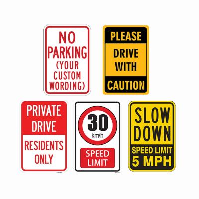 China Custom Size Shape Aluminum Reflective Traffic Road Signs 1mm 2mm 3mm Thickness for sale
