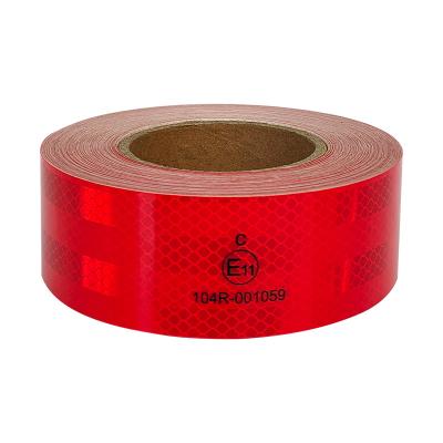 China Custom Yellow Self Adhesive ECE 104R Reflective Tape for Vehicle Trailer Truck for sale