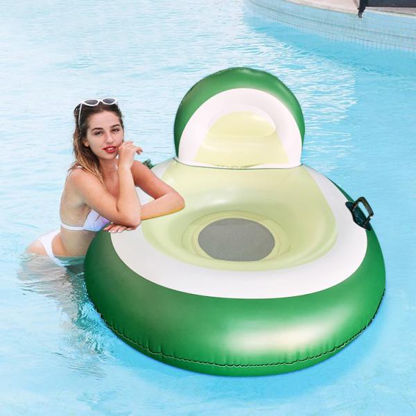 Quality Inflatable Avocado Pool Mattress Lounge Chair Swimming Floats For Adults 100cm for sale