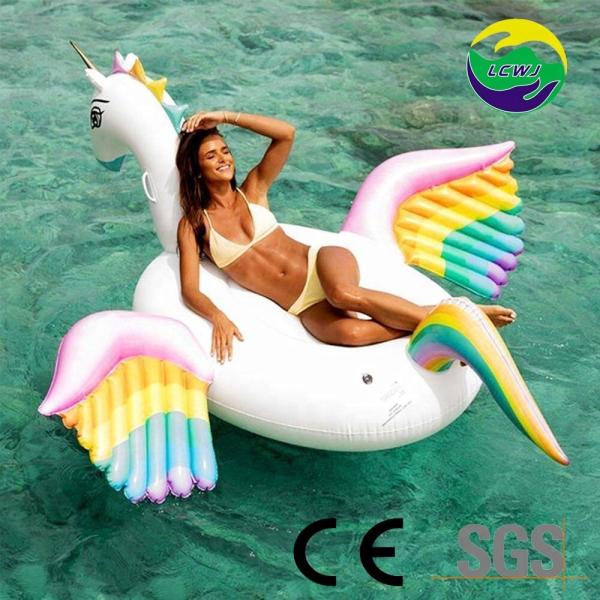 Quality Rainbow Inflatable Adult Pool Float Swimming Pool Pegasus Float For Adult And for sale