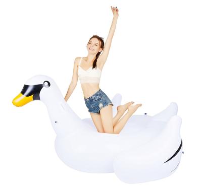 China Large Inflatable Swimming Pool Float White Swan Floatie Toy 190 X 190 X 130CM for sale