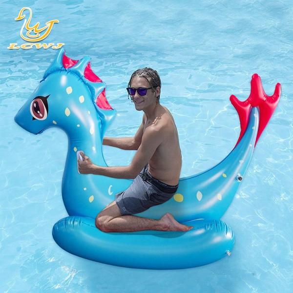 Quality Lovely Ride On Swimming Pool Float Dinosaur Pool Inflatable Sprinkler 160CM for sale