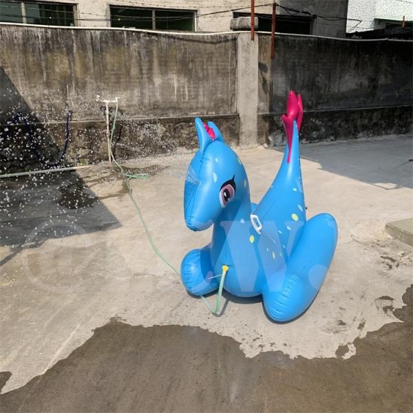 Quality Lovely Ride On Swimming Pool Float Dinosaur Pool Inflatable Sprinkler 160CM for sale