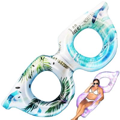China Teen Sunglass Shaped Inflatable Pool Float Lake Inflatable Floating Chair Outdoor for sale