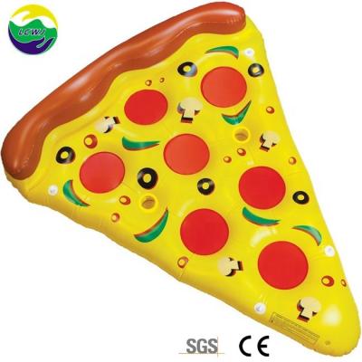 China Piscina inflável exterior flutuante 180 x 130cm Nadar água soprar pizza fatia para suporte à venda