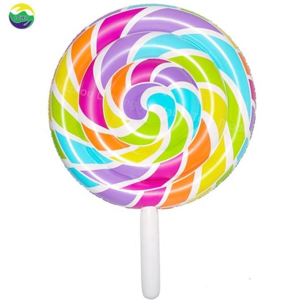 Quality 0.3mm Multi Color Large Pool Floats Inflatable Lollipop Pool Float 220 X 150cm for sale