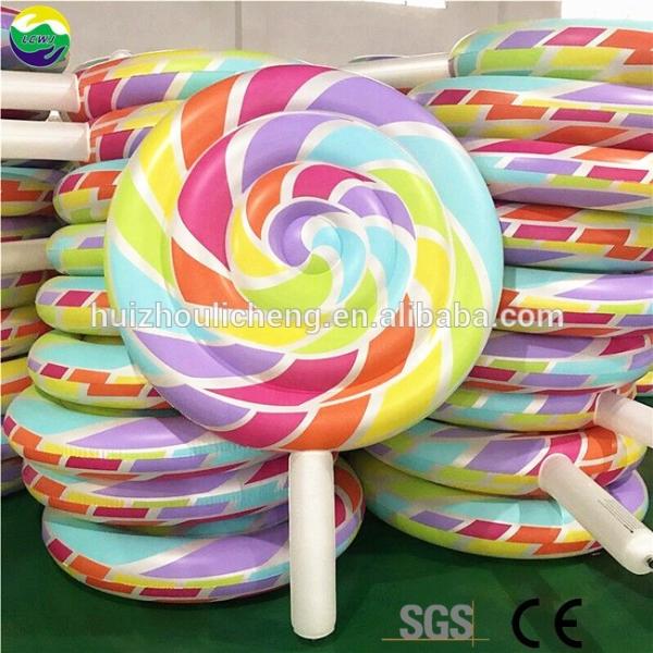 Quality 0.3mm Multi Color Large Pool Floats Inflatable Lollipop Pool Float 220 X 150cm for sale