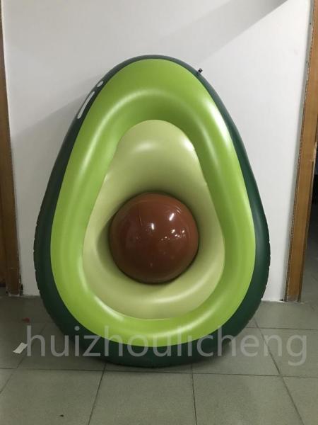 Quality 0.25mm Eco Friendly Avocado Pool Float Ride On Beach Toys 160cm for sale