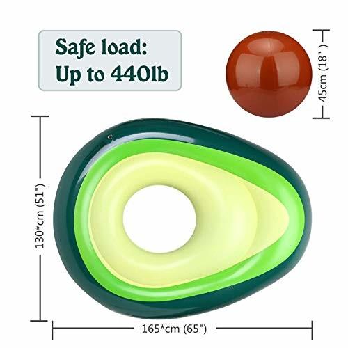 Quality 0.25mm Eco Friendly Avocado Pool Float Ride On Beach Toys 160cm for sale