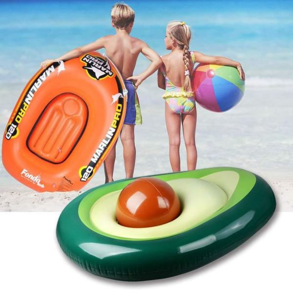 Quality 0.25mm Eco Friendly Avocado Pool Float Ride On Beach Toys 160cm for sale