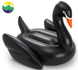 Quality Swimming Pool Lounger Float Black White Gold Swan Pool Float 190CM for sale