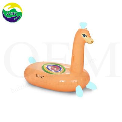 China Decoración al aire libre de vacaciones juguetes de piscina inflables de alpaca isla flotante en venta