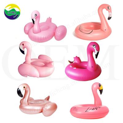 China Rideable OEM Butterfly Wings Float PVC Inflatable Pink Flamingo Pool Float for sale