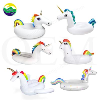 China OEM Rideable Inflatable Pool Float Ride On Inflatable Unicorn Pool Lounge Toy for sale