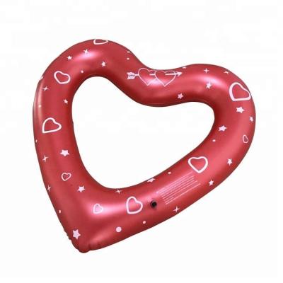 China 1.5M Water Float Childs Inflatable Ring Love Heart Pool Pool Float For Adult for sale