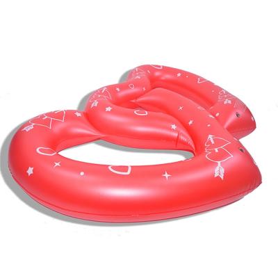 China BSCI CE Inflatable Swimming Ring Big Heart Shaped Inflatable Pool 170 X 110cm for sale