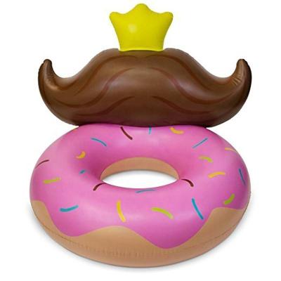 China Gigantic Funny Vinyl Inflatable Swimming Ring Swimming Pool Donut Float 100cm for sale