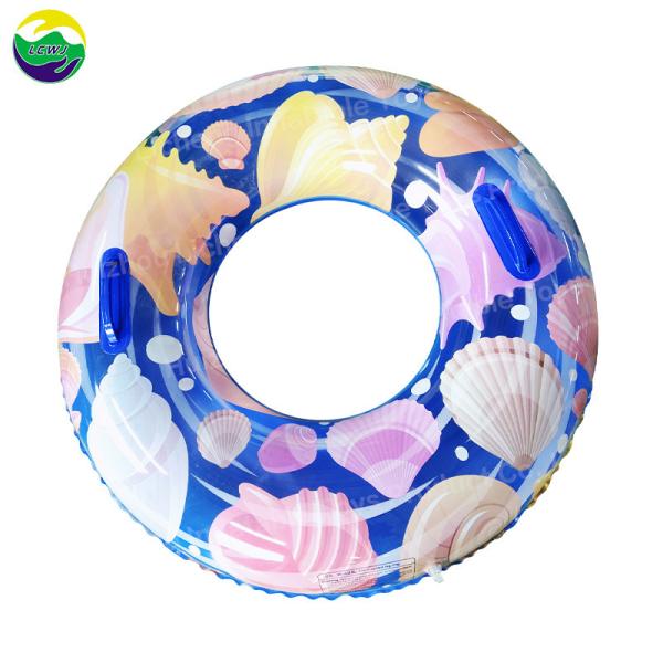 Quality Ocean Seashell Transparent Infant Swim Ring Inflatable Swimming Pool Float Tubes for sale