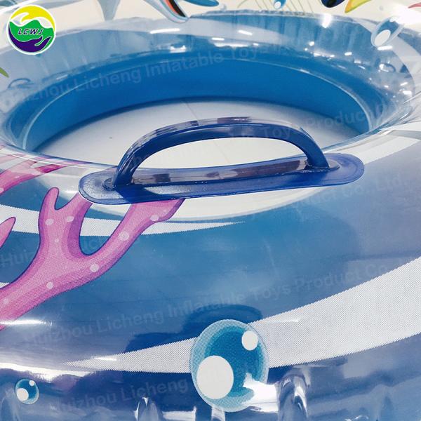 Quality Ocean Seashell Transparent Infant Swim Ring Inflatable Swimming Pool Float Tubes for sale