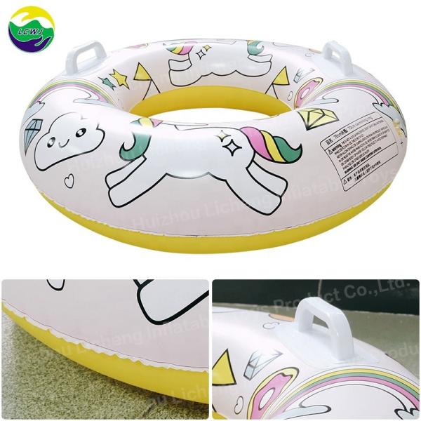 Quality 0.22mm Inflatable Swimming Ring Tube Raft Unicorn Swimming Ring Custom for sale
