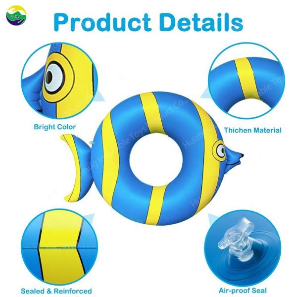 Quality 0.25mm Inflatable Outerdoor Pool Float Tube Fish Pool Toys Swimming Water Raft 8 for sale